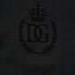 Dolce & Gabbana Black Cotton DG Logo Collared Polo T-shirt