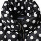 Dolce & Gabbana Black White Polka Dot Full Zip Puffer Jacket