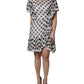 Dolce & Gabbana White Polka Dotted Silk Blend A-line Dress