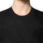 Dolce & Gabbana Black Cotton Long Sleeves A-line Mini Dress