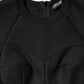 Dolce & Gabbana Black Cotton Long Sleeves A-line Mini Dress