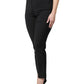 Dolce & Gabbana Black Polyester High Waist Slim Pants