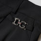 Dolce & Gabbana Black Polyester High Waist Dress Pants