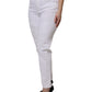 Dolce & Gabbana White Cotton High Waist Skinny Denim Jeans