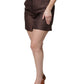 Dolce & Gabbana Brown Floral Brocade Mid Waist Mini Short
