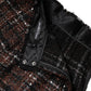 Dolce & Gabbana Multicolor High Waist Tartan Tweed Pencil Cut Skirt