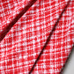 Dolce & Gabbana Red White High Waist A-line Above Knee Skirt
