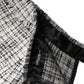 Dolce & Gabbana White Black High Waist Tartan Tweed Mini Skirt