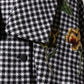 Dolce & Gabbana Black White Monochrome Patterned Floral Cape Jacket