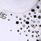 Dolce & Gabbana White Embellished Long Sleeve Cropped Sweater