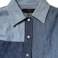 Dolce & Gabbana Blue Cotton Button Up Collared Long Sleeve Top