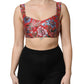 Dolce & Gabbana Red Floral Brocade Cropped Bustier Corset Top