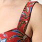 Dolce & Gabbana Red Floral Brocade Cropped Bustier Corset Top
