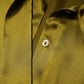 Dolce & Gabbana Olive Green Ascot Collar Long Sleeve Blouse Top