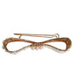 Dolce & Gabbana Gold Tone Brass Bow Crystal FauxPearl Embellished Brooch