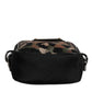 Dolce & Gabbana Multicolor Leopard Jacquard Logo Plaque Neck Strap Bag