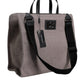 Dolce & Gabbana Grey Alpaca Wool Logo Plaque Tote Shoulder Bag
