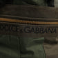 Dolce & Gabbana Military Green Patchwork Travel Backpack Bag