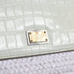 Dolce & Gabbana White Rafia Leather Top Handle Crossbody Bag