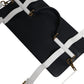 Dolce & Gabbana Blue White Calfskin Leather Crossbody Shoulder Bag