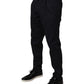 Dolce & Gabbana Dark Blue Cotton Tapered Formal Pants