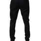 Dolce & Gabbana Dark Blue Cotton Tapered Formal Pants