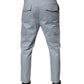 Dolce & Gabbana Light Blue Cotton Cargo Tapered Pants