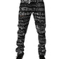 Dolce & Gabbana Black Cotton Logo Print Straight Denim Jeans