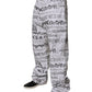 Dolce & Gabbana White Logo Print Straight Men Denim Jeans