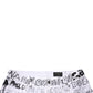 Dolce & Gabbana White Logo Print Straight Men Denim Jeans