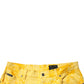 Dolce & Gabbana Yellow Tie Dye Cotton Straight Denim Jeans
