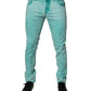 Dolce & Gabbana Green Tie Dye Cotton Skinny Men Denim Jeans