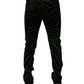 Dolce & Gabbana Black Green Stripes Cotton Skinny Denim Jeans