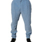 Dolce & Gabbana Light Blue Corduroy Cotton Skinny Denim Jeans