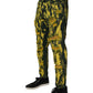 Dolce & Gabbana Black Yellow Tie Dye Tattered Skinny Men Denim Jeans