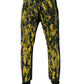 Dolce & Gabbana Black Yellow Tie Dye Tattered Skinny Men Denim Jeans