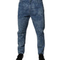 Dolce & Gabbana Blue Tie Dye Cotton Skinny Men Denim Jeans