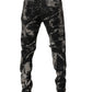 Dolce & Gabbana Black Tie Dye Cotton Skinny Zip Denim Jeans