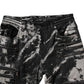 Dolce & Gabbana Black Tie Dye Cotton Skinny Zip Denim Jeans
