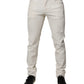 Dolce & Gabbana Off White Cotton Stretch Skinny Denim Jeans