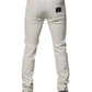 Dolce & Gabbana Off White Cotton Stretch Skinny Denim Jeans