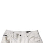 Dolce & Gabbana White Corals Tattered Straight Denim Jeans