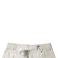 Dolce & Gabbana White Linen Mid Waist Straight Men Denim Jeans