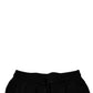 Dolce & Gabbana Black Cotton Mid Waist Jogger Sweatpants Pants