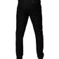 Dolce & Gabbana Black Mid Waist Jogger Men Sweatpants Pants