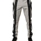 Dolce & Gabbana White Lace Trim Mid Waist Dress Formal Pants