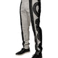 Dolce & Gabbana White Lace Trim Mid Waist Dress Formal Pants