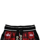 Dolce & Gabbana Red Crown Logo Monogram Men Sweatpants Pants