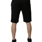 Dolce & Gabbana Black Cotton Sweatshorts Men Bermuda Shorts