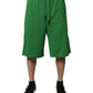 Dolce & Gabbana Green Cotton Men Sweatshorts Bermuda Shorts